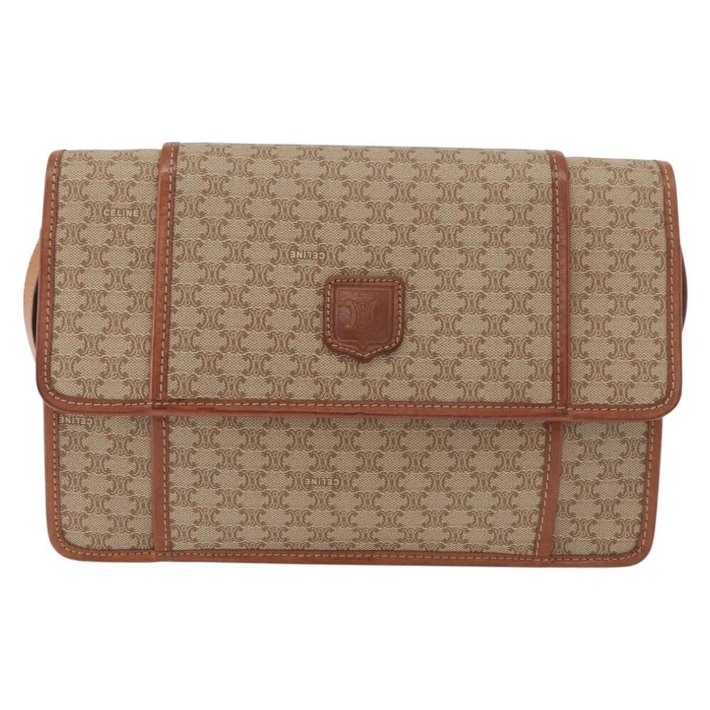 Celine Macadam Shoulder Bag Beige